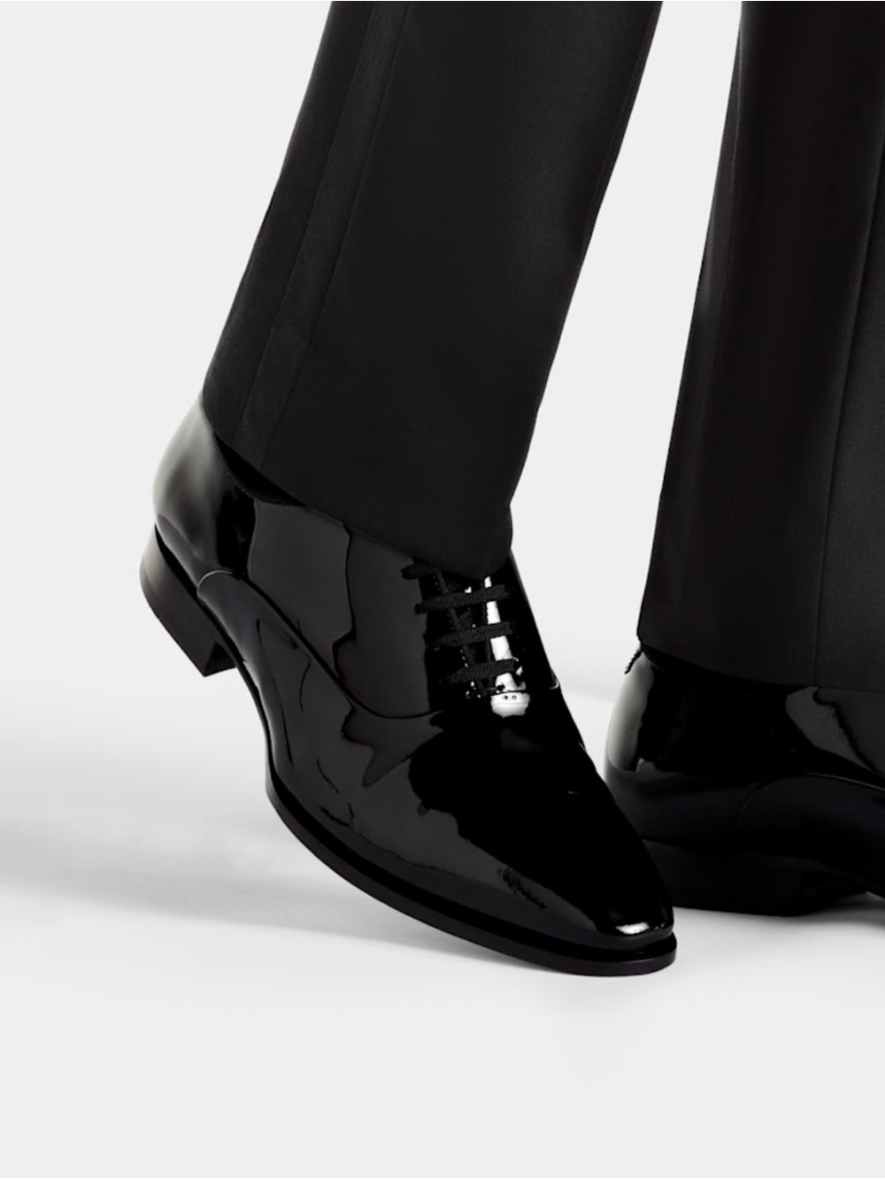 Suitsupply Black Patent Leather Lace-Up Oxfords